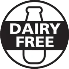 Dairy-free badge supplied by the Nerve Harmony manufacturer