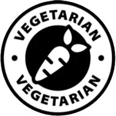 Vegetarian badge supplied by the Nerve Harmony manufacturer
