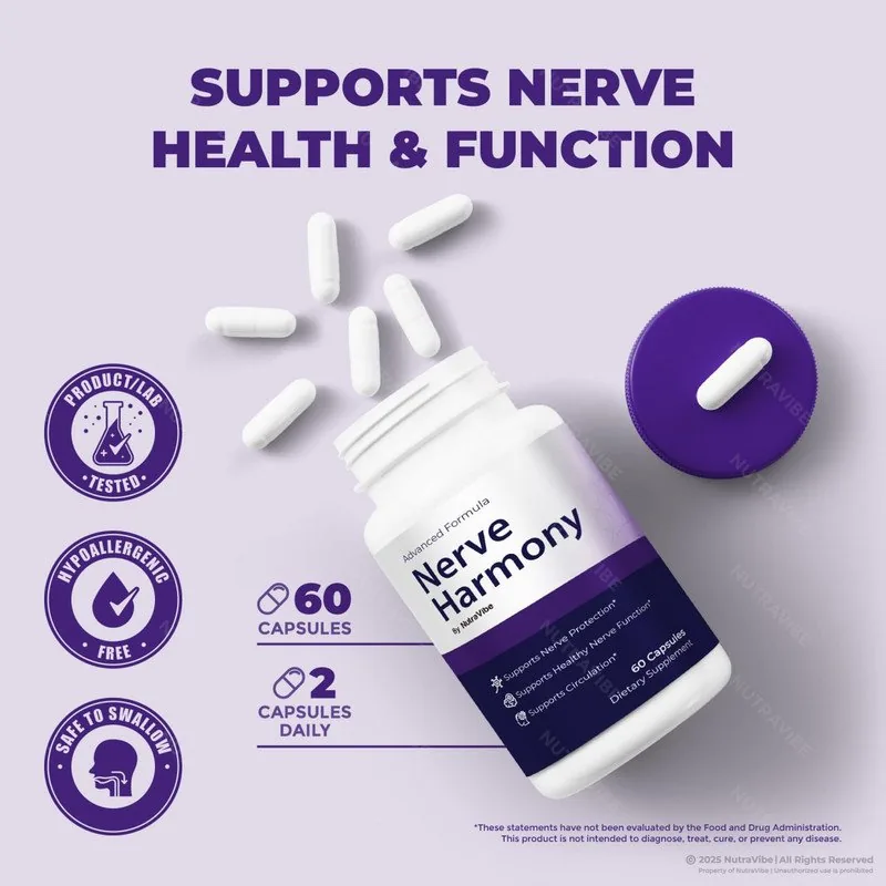 Nerve Harmony benefits: nerve function, circulation and everyday comfort support