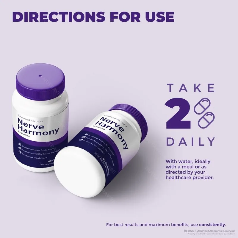 How to take Nerve Harmony: two capsules daily with water