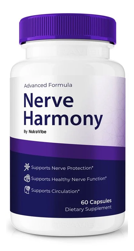 Nerve Harmony single bottle of nerve support capsules, 60 capsules
